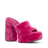 Ravina Platform Slide - Perfectly Pink Short Faux Fur