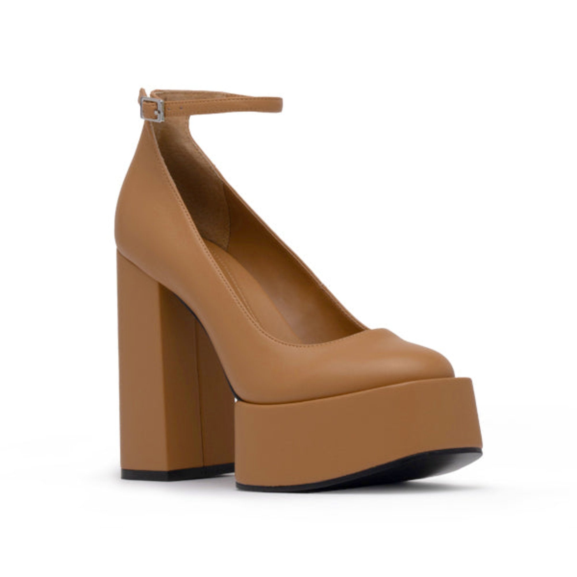 D Amelio Footwear Rayva Heel Camel 109