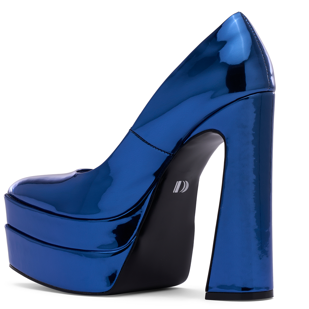 D Amelio Footwear Marlania Platform Pump 7.5 Blue