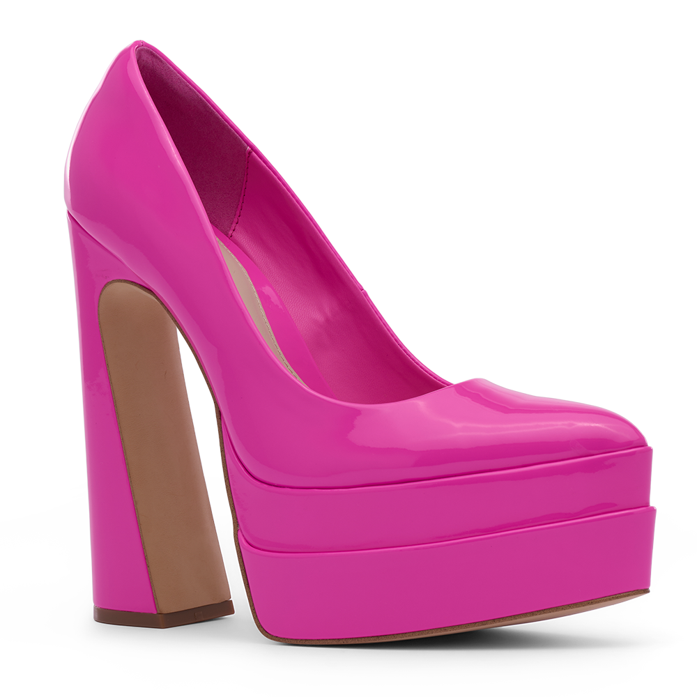 Pink sales platform pumps