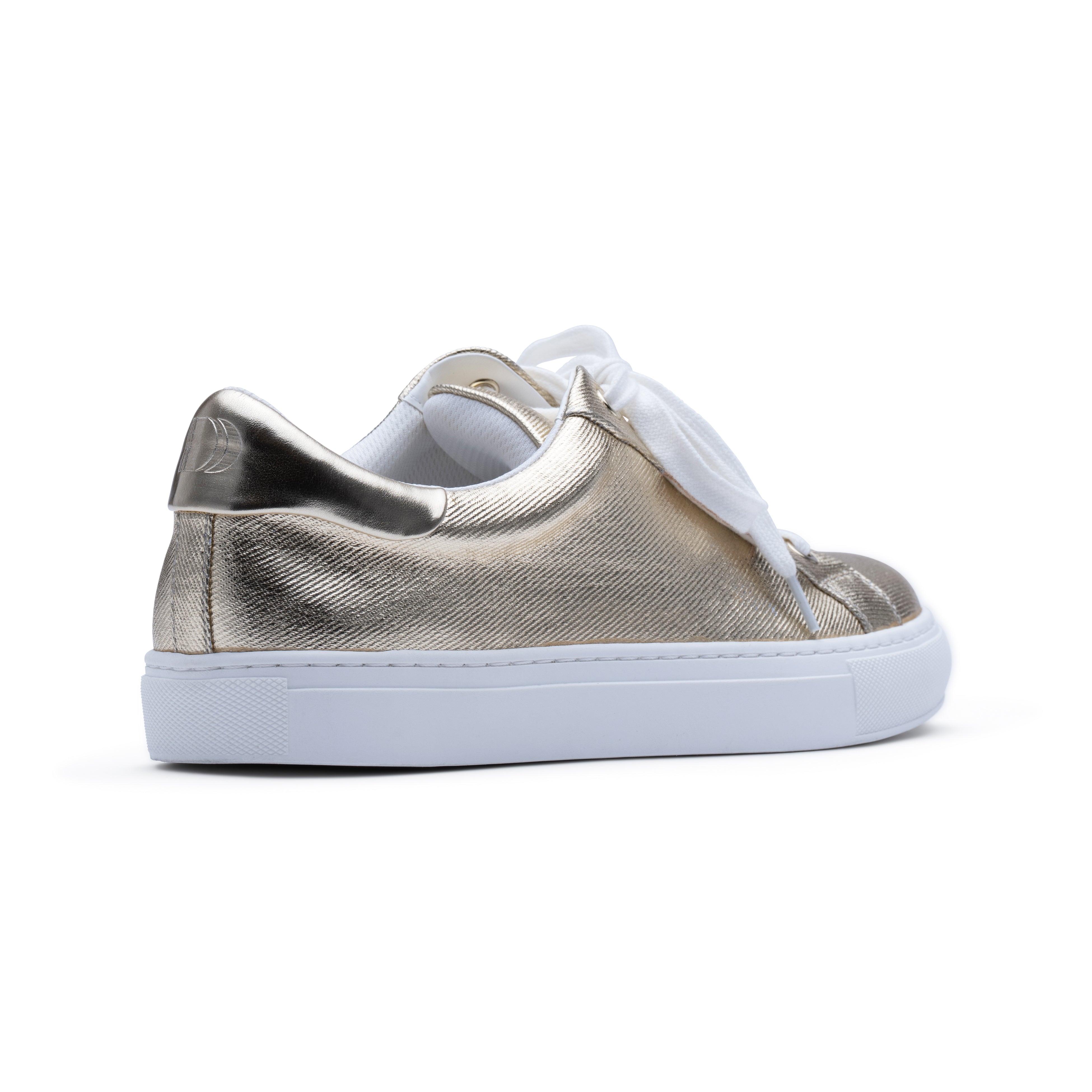Sono Sneaker in Radiant Gold - Opulent Metallic Coated Twill