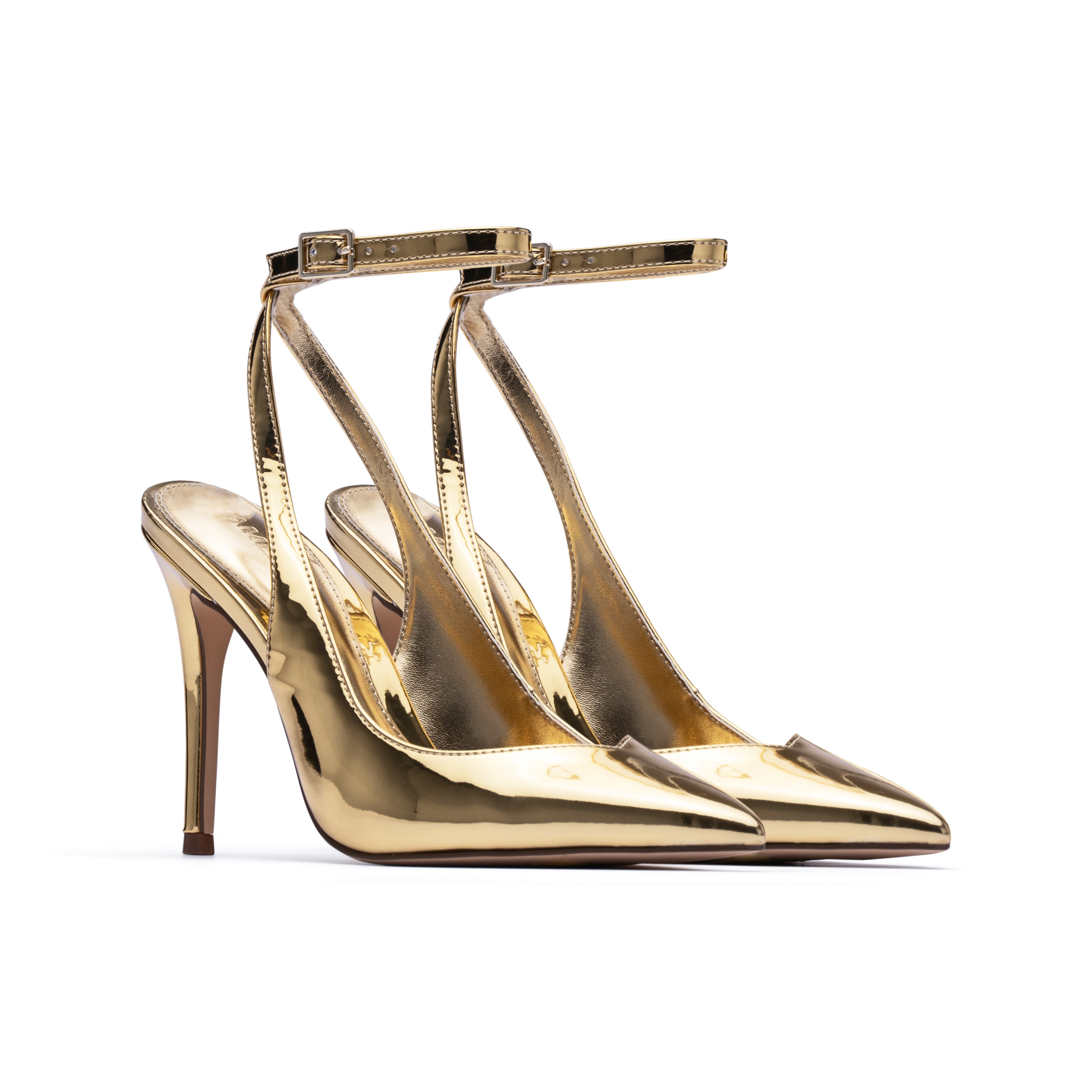 Step into Elegance with D Amelio Footwear s Gold Kamila Pump 100mm Heel