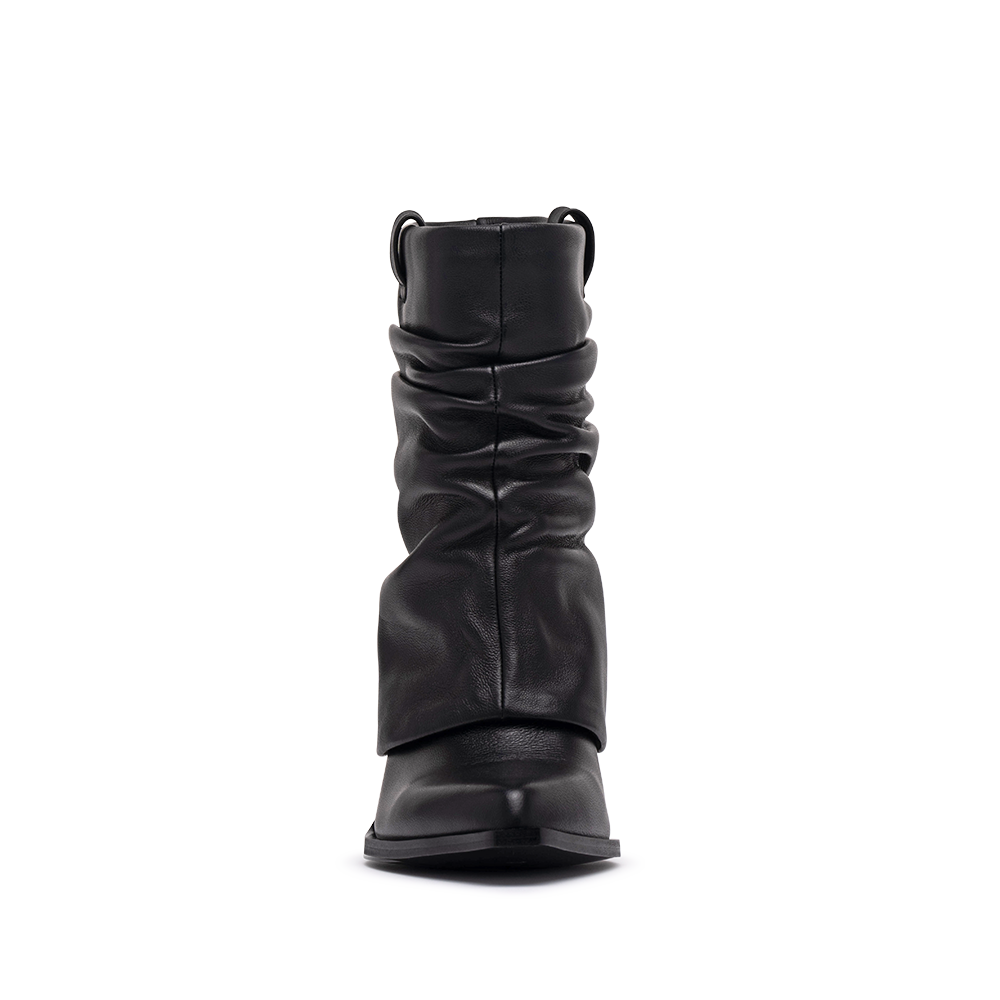 Front View of the Savela Boot in Black